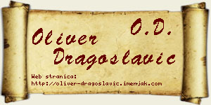 Oliver Dragoslavić vizit kartica